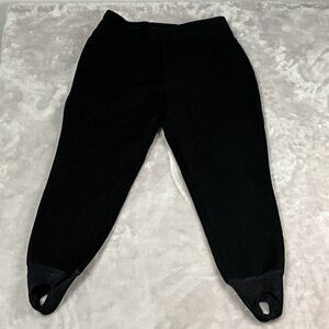 Schoeller Ski Pants Womens 12 Black Stirrup Stretch Snow Slopes VINTAGE 30 X 23